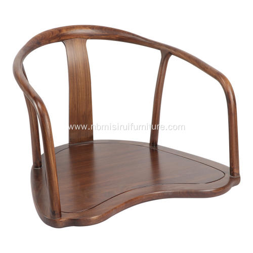 Yoga meditation seat cushion with wooden handrail